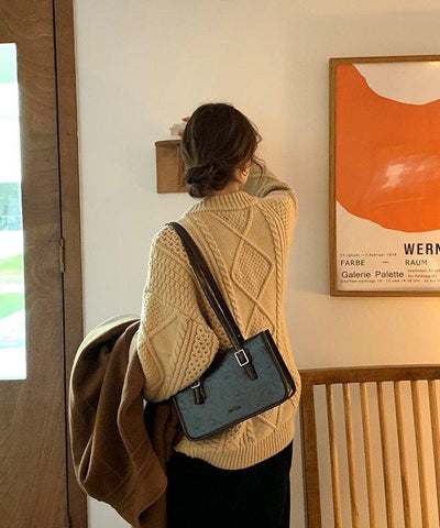 スクエアロングショルダートートバッグ - jemiremi