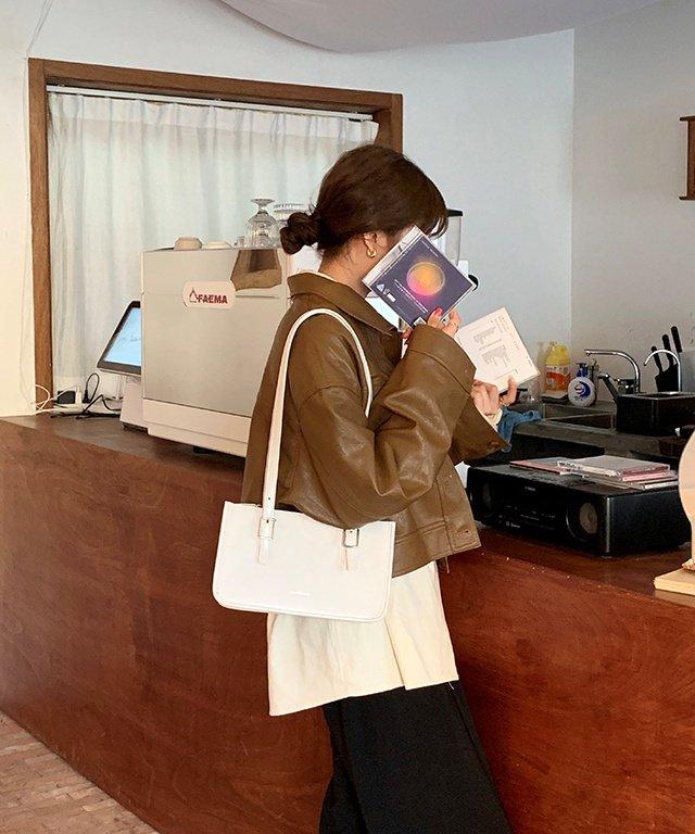 スクエアロングショルダートートバッグ - jemiremi