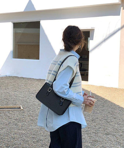 スクエアロングショルダートートバッグ - jemiremi