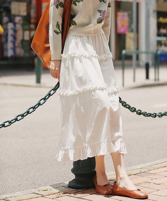 2nd place: Tiered lace ruffle skirt