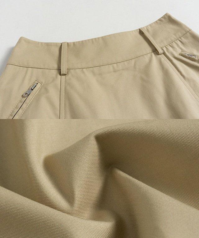 スリット台形ショートスカート - jemiremi
