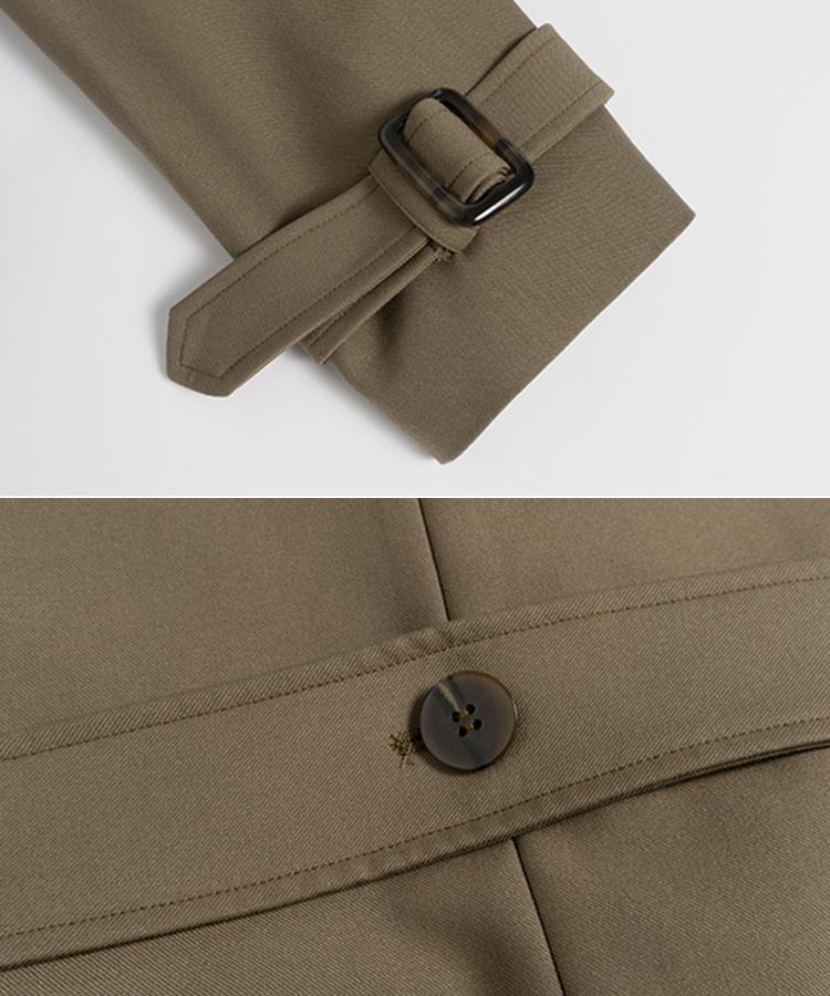 Irregular Belt Pocket Trench Coat – jemiremi（ジェミレミ）