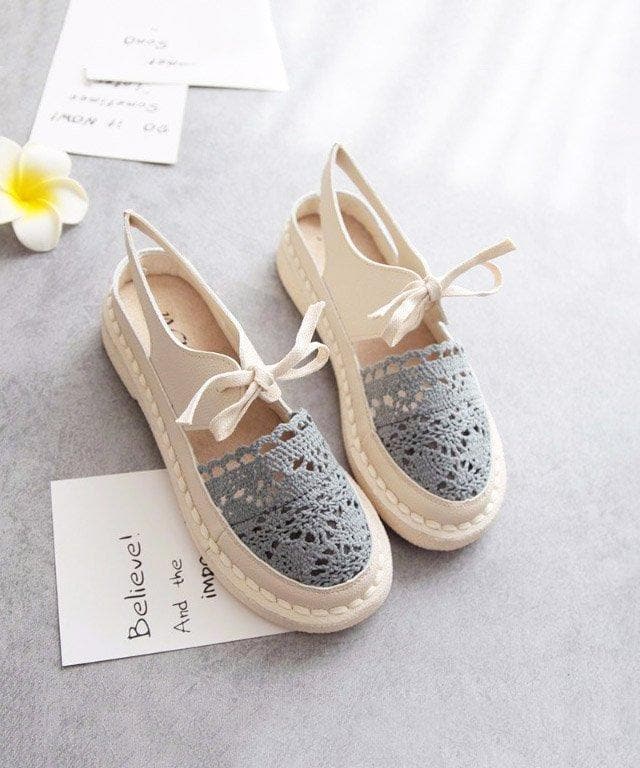 メッシュレースフラットサンダル - jemiremi