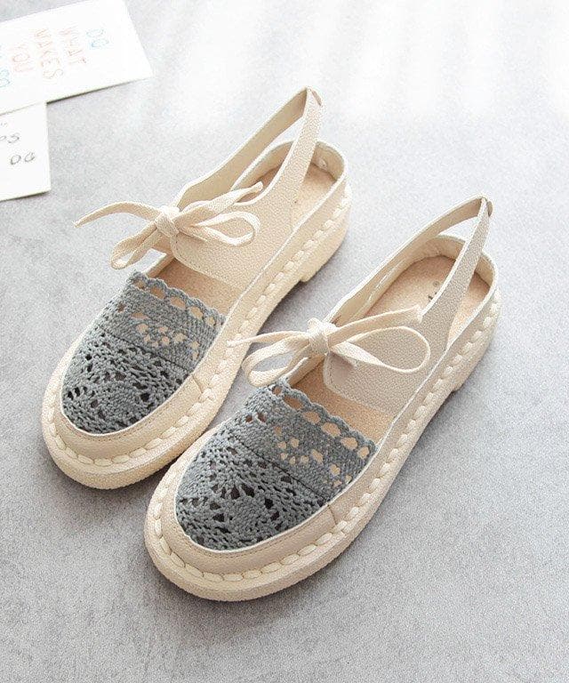 メッシュレースフラットサンダル - jemiremi