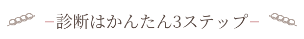 診断はかんたん3ステップ